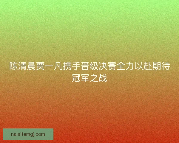 陈清晨贾一凡携手晋级决赛全力以赴期待冠军之战 陈清晨贾一凡携手晋级决赛全力以赴期待冠军之战